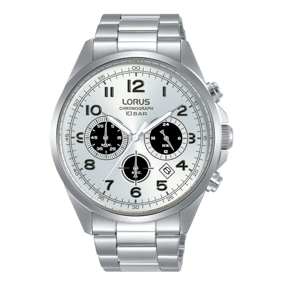 Lorus Reloj analógico de Cuarzo para Hombre con Correa de Metal RT307KX9, Plata, Pulsera