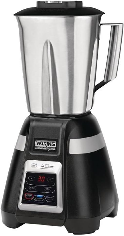 Waring750 W Blade Bar Blender with 1.4 Litre Stainless Steel Jug - BB340SK, Black, Dual Speed, Programmable, Electronic Touchpad, Commercial Grade Blender, Blends Hot or Cold Ingredients, CP849