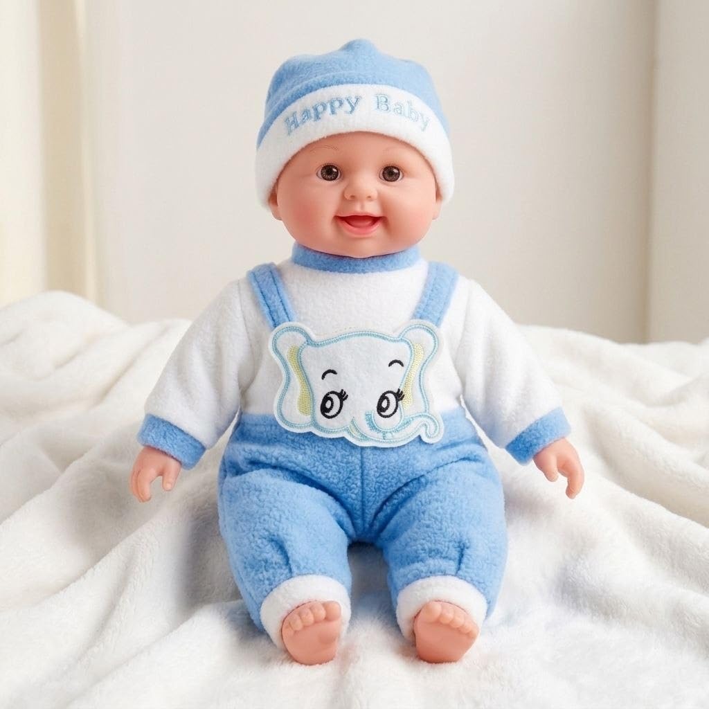 ABSTER Musical Baby Boy Doll Toy for Kids 46 cm | Soft Plush