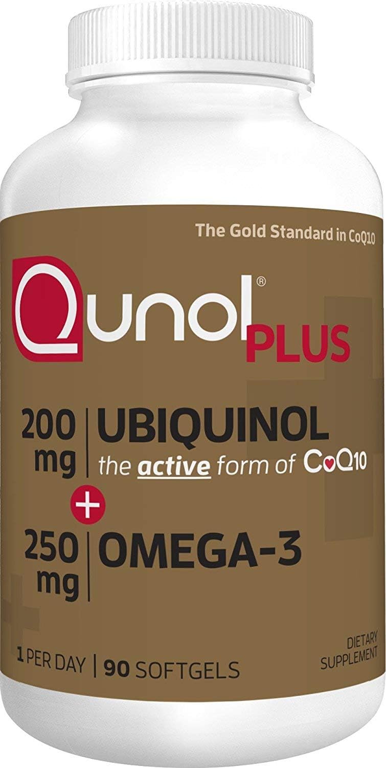 Qunol Plus Ubiquinol CoQ10 200mg with Omega 3 Fish Oil