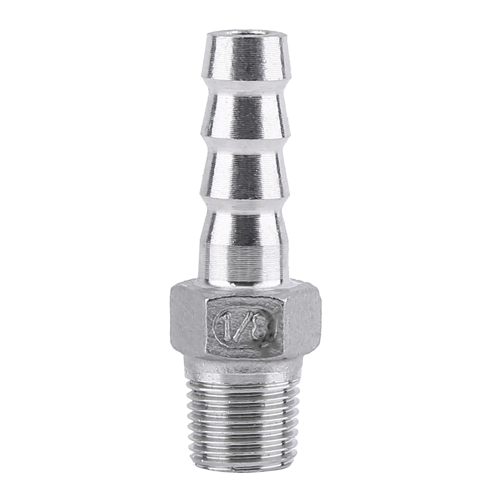 YYntlort Stainless Steel SS304 Male Thread Pipe Fitting Hose Tail Connector BSP Quick Joint Plumbing Engineering (1/8''*8mm)