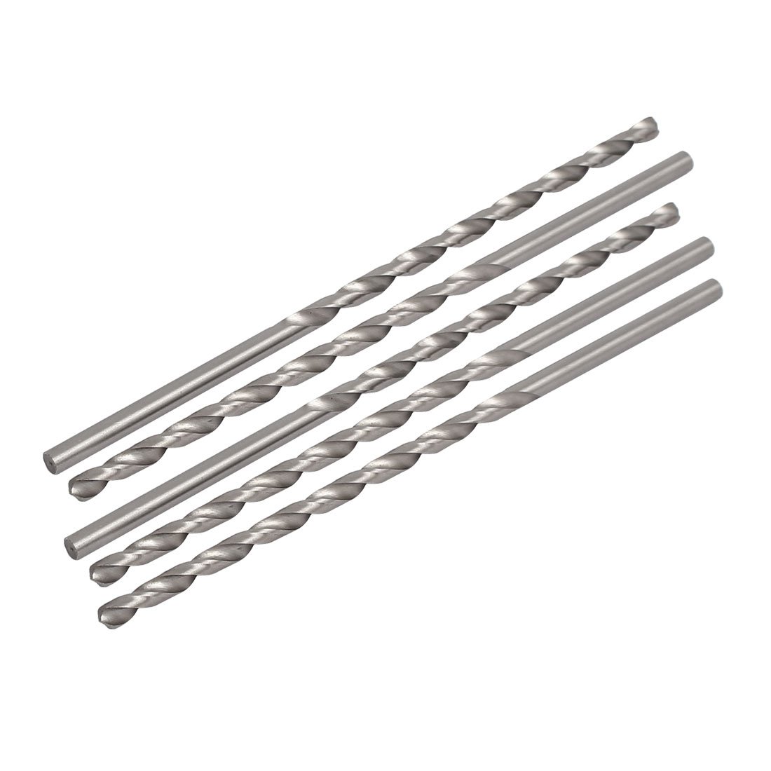Aexit 5mm Dia Tool holder 150mm Long HSS Straight Round drill hole Twist Drill Bit Drilling Tool 5pcs Model:32as388qo687