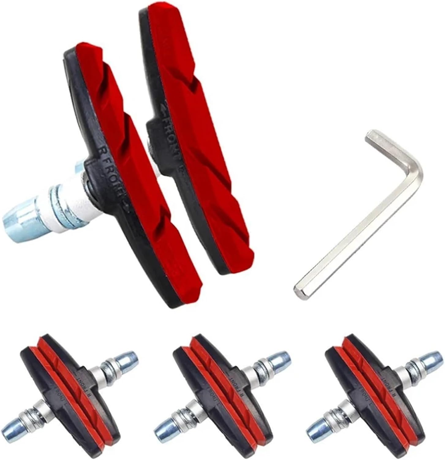 Bike Brake Pads 5/15 Pair Bicycle Brake Pads Shoes Cycling V Brake Holder Pads