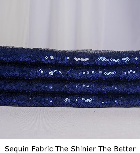 Vista 82 de ShiDianYi Mantel glamoroso de lentejuelas de 1 yarda para mesa de postre de boda, 49.2 in de ancho