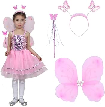 Amosfun Bambini Farfalla Ala Fiore Angelo Bacchetta Magica Fata Cosplay  Chritsmas Fancy Performance Costume Carnevale Costumi Carnevale Puntelli :  Amazon.it: Giochi e giocattoli