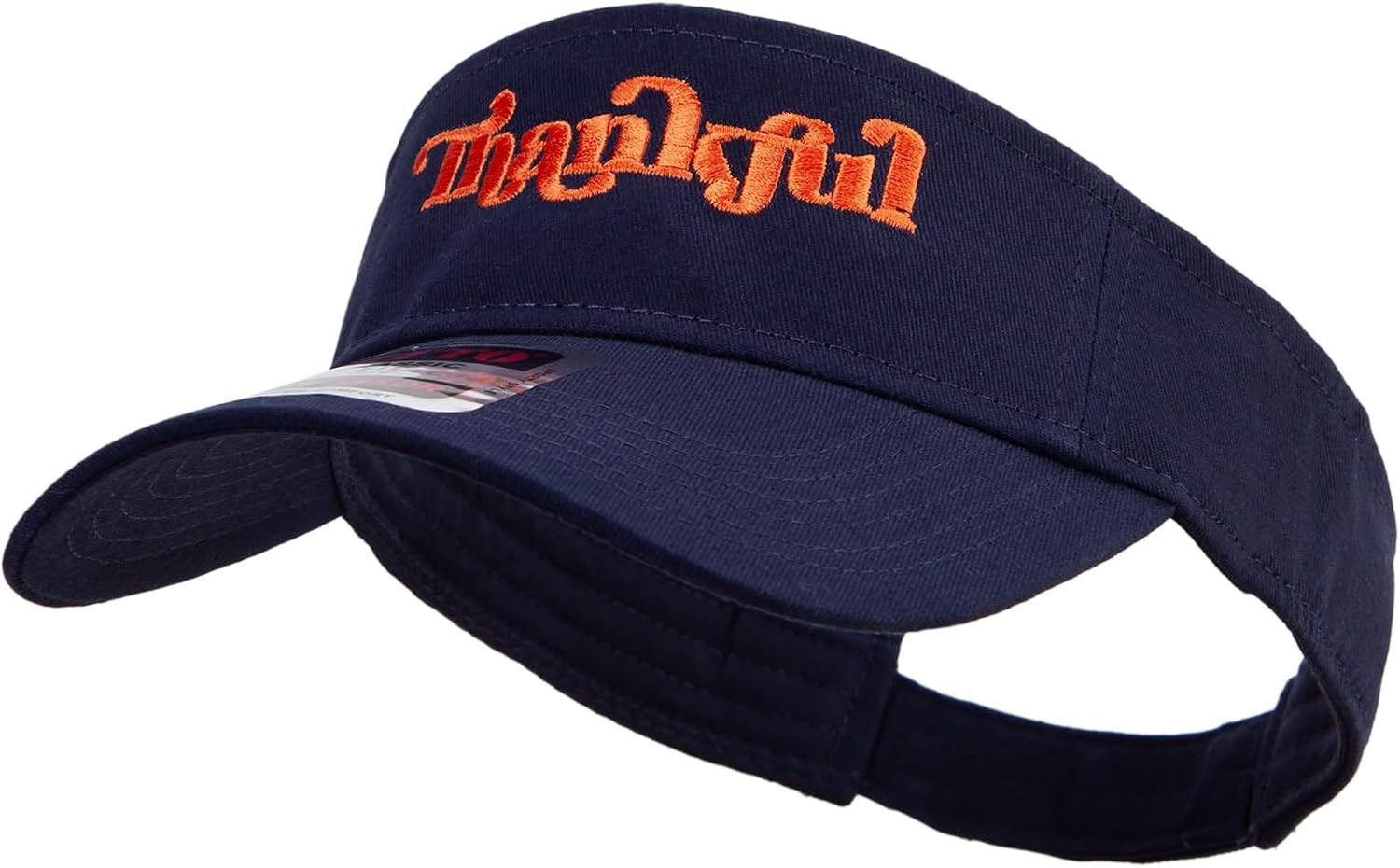 Thankful with Fall Season Embroidered Cotton Twill Sun Visor