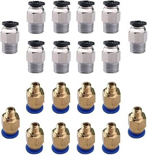 CESFONJER 10 PCS E3D V6/ PC4-M10 Stecker gerade Pneumatik PTFE Tube Push In Quick Fitting-Anschluss, 10 PCS 1.75mm 3D Druc...