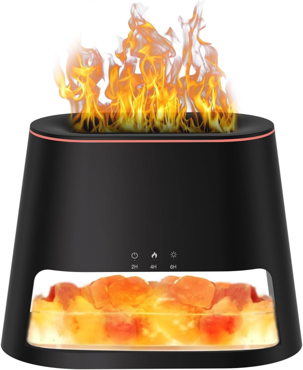 2-in-1 Himalayan Salt Lamp & Ultrasonic Essential Oil Diffuser, Aromatherapy Diffuser Cool Mist Humidifier, Original Salt Therapy Lamp, 100% Pure Himalayan Salt, Ambient Glow, 260ml (Black) 2-in-1 Himalayan Salt Lamp & Ultrasonic Essential Oil Diffuser, Aromatherapy Diffuser Cool Mist Humidifier, Original Salt Therapy Lamp, 100% Pure Himalayan Salt, Ambient Glow, 260ml (Black)