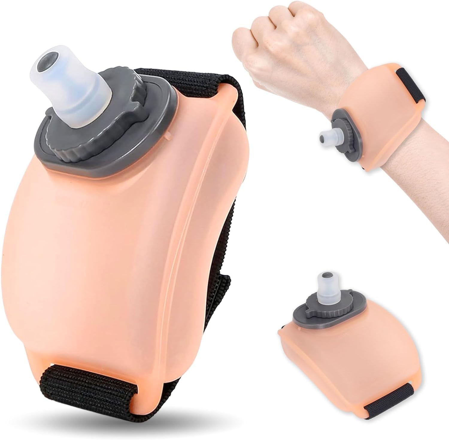 Pious Running Wrist Water Bottle | Handsfree Squeezable Leak Proof Silicone Water Bottle | Running, Cycling, Gym Workout, Hiking, Climbing And Outdoor Sports Activity - 200ml (Orange) (B0D66G2C4N) Amazon Price History, Amazon Price Tracker