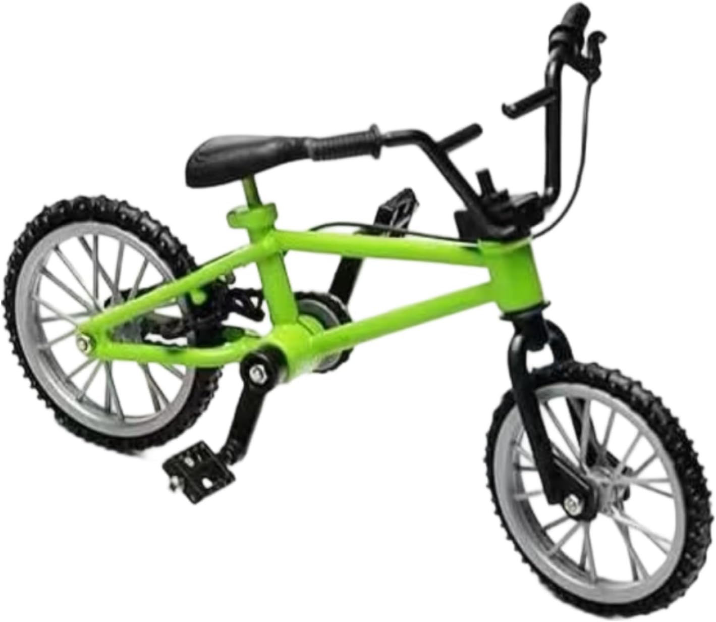 DreamyRetreat 1/18 Scale Mini Diecast Mountain Bike, Finger Bicycle Model, Desktop Decor Art Craft (Green)