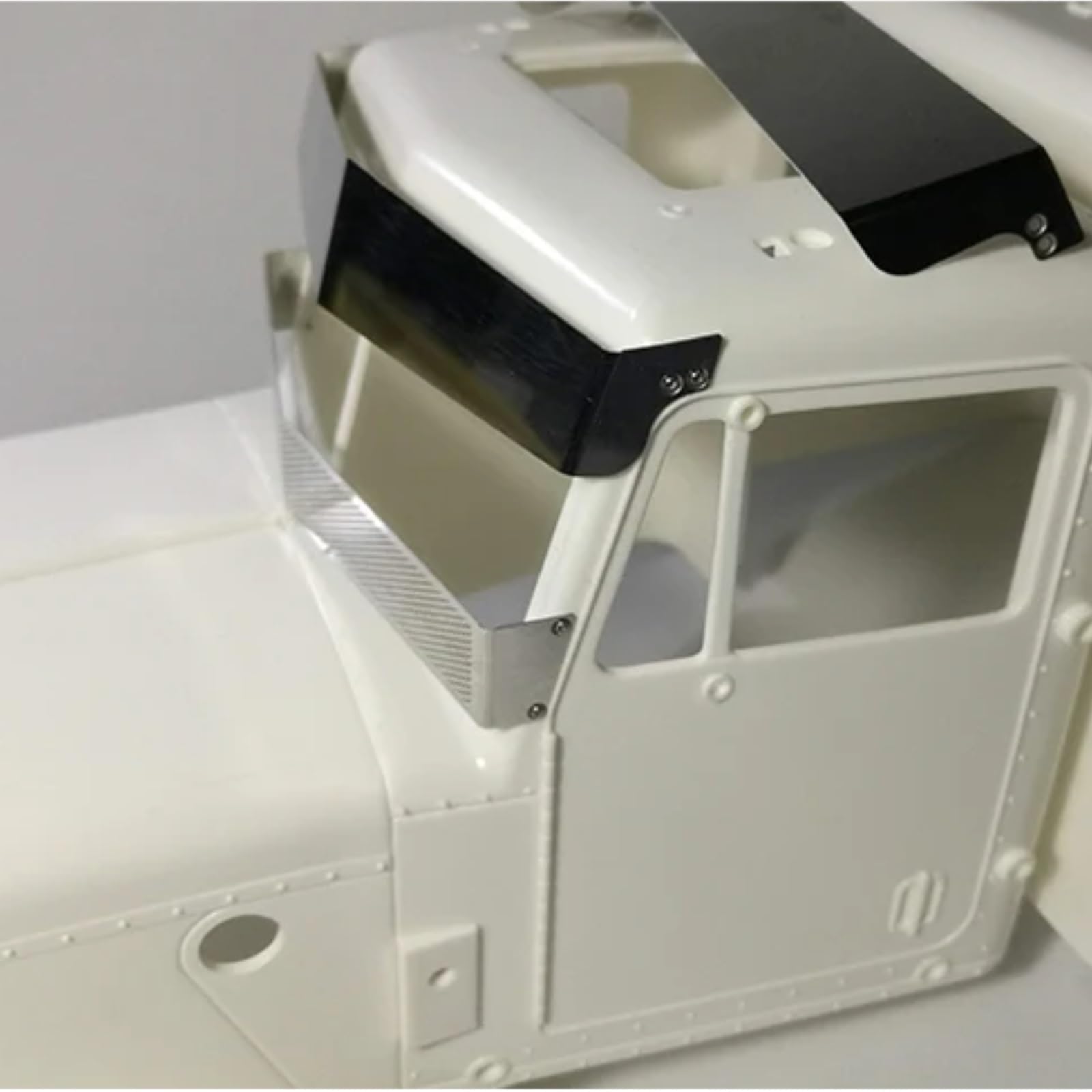 Componenti Modelli RC Per Tamiya 1/14 RC Camion Rimorchio Ribaltabile Auto Elettrica Per Re Metallo A Prova Esplosione Netto Visiera Parasole Fai Te Giocattolo 56344 56301(Large visor)