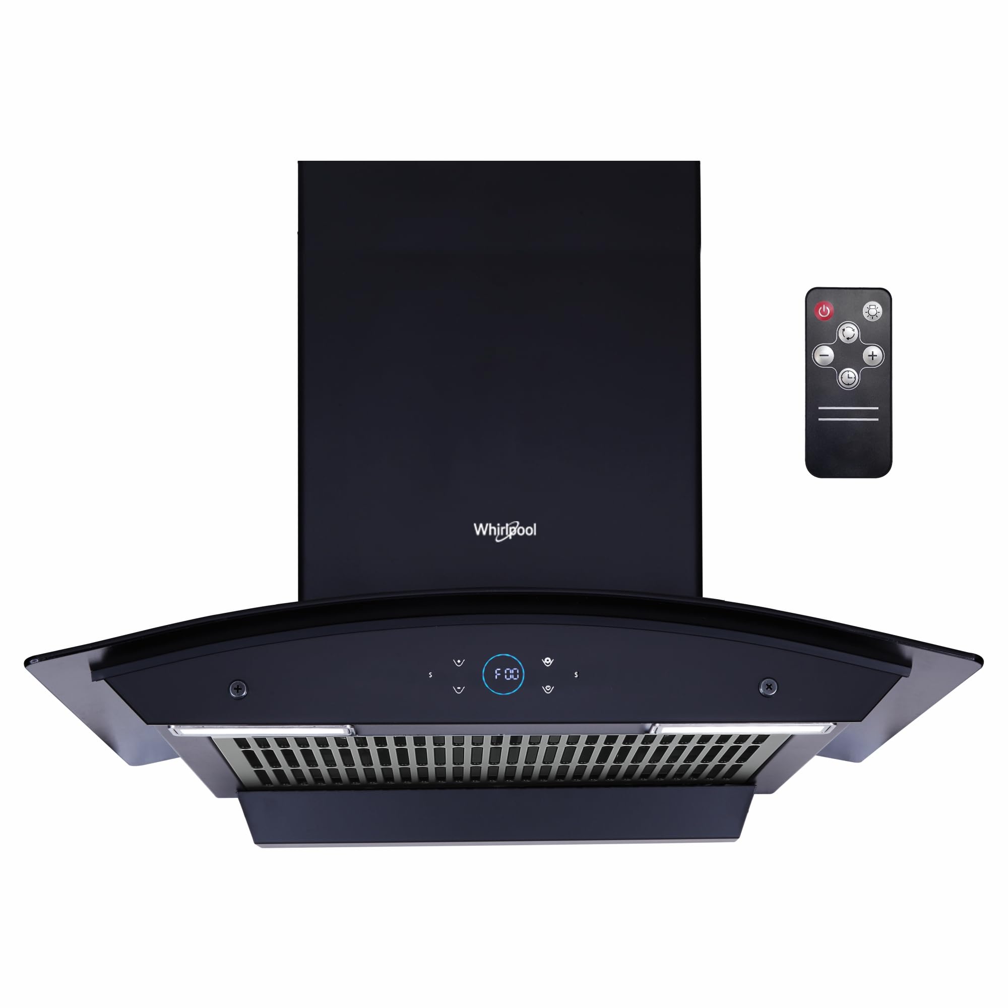 whirlpool smart heat sensor 60cm kitchen chimney with filterless autoclean technology | bldc motor | with remote control (smartsense zen cgfl 604 hac bldc bk hood)