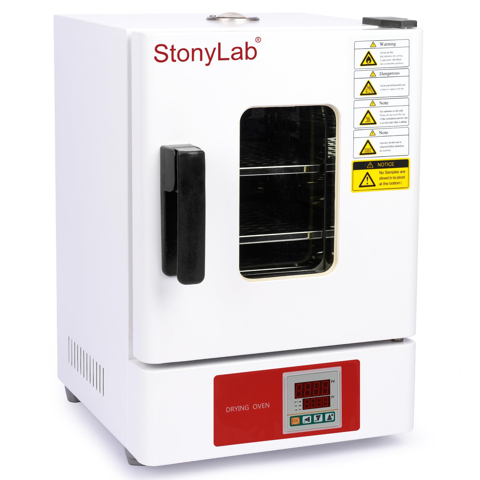 stonylab Digitale Schwerkraft-Konvektionsofen, Innenraum aus Edelstahl, Labortisch-Elektroofen zum Trocknen und Erhitzen, 18L/0.63 cu ft, 220V/300℃ 50/60 Hz 600W