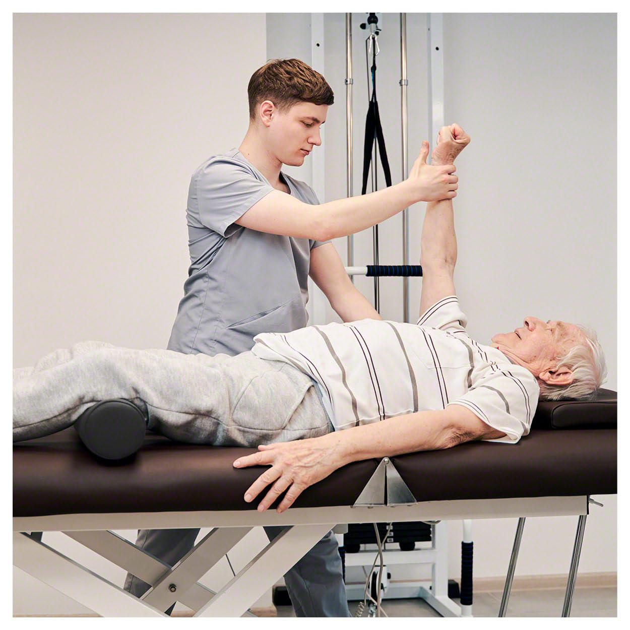 Sport-Tec Lagerungsrolle Lagerungskissen Knierolle Fitnessrolle für Massageliege 10x40 cm