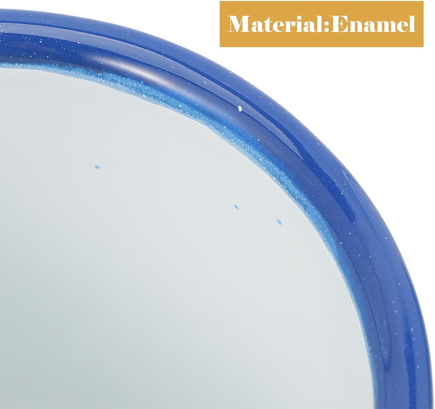 BESPORTBLE 4pcs 8cm Enamel Coffee Mugs Set, Extra Large Vintage Retro Handle Tea Cups, Multi-function Portable Water and Milk Cups for Home and Camping