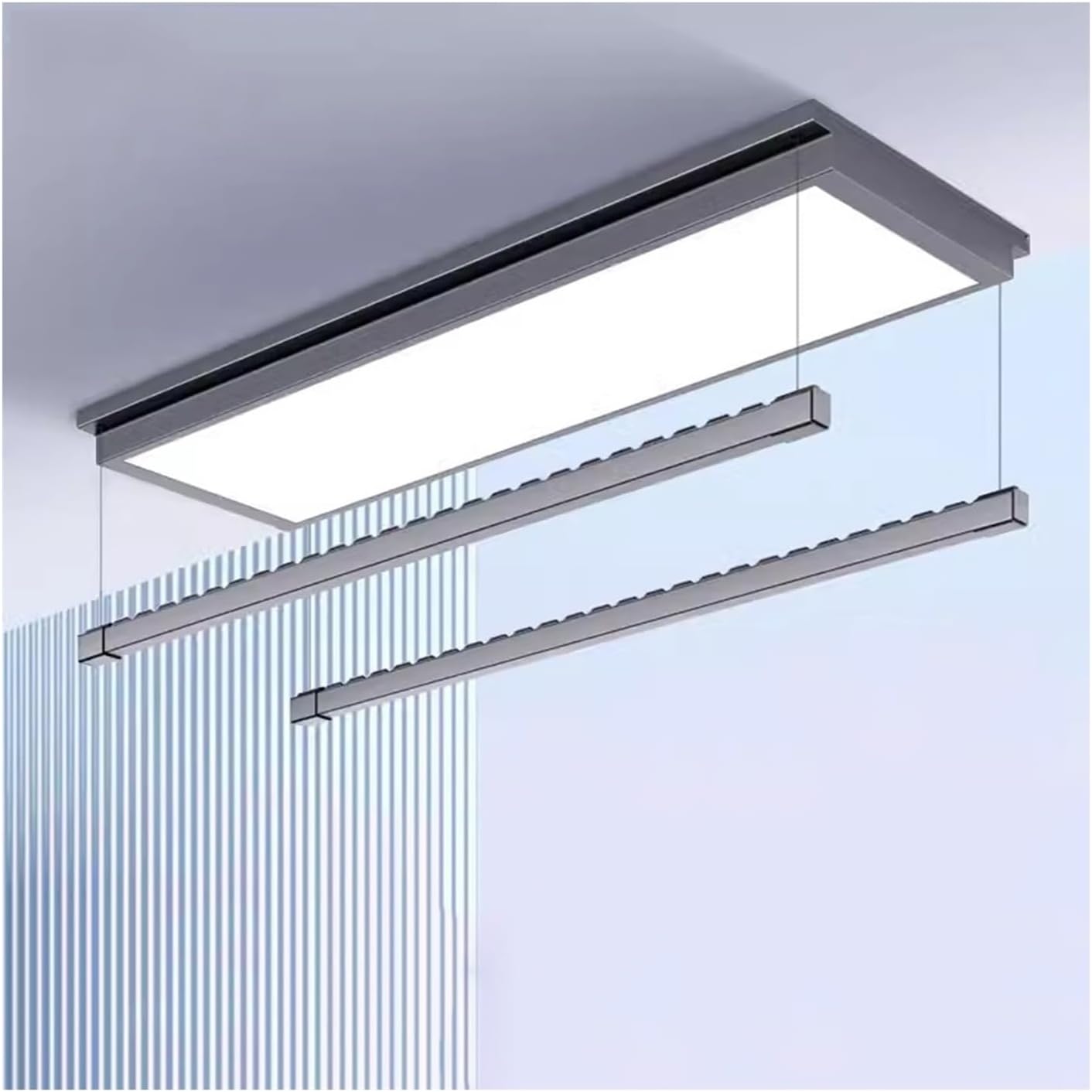 Ceiling Clothes Dryer Aluminium and Steel Electric Clothes Dryer with Remote Control,Ceiling Mounted Clothes Drying Rack Household Ultra Thin Invisible Surface Mounted Electric Clothes Hange