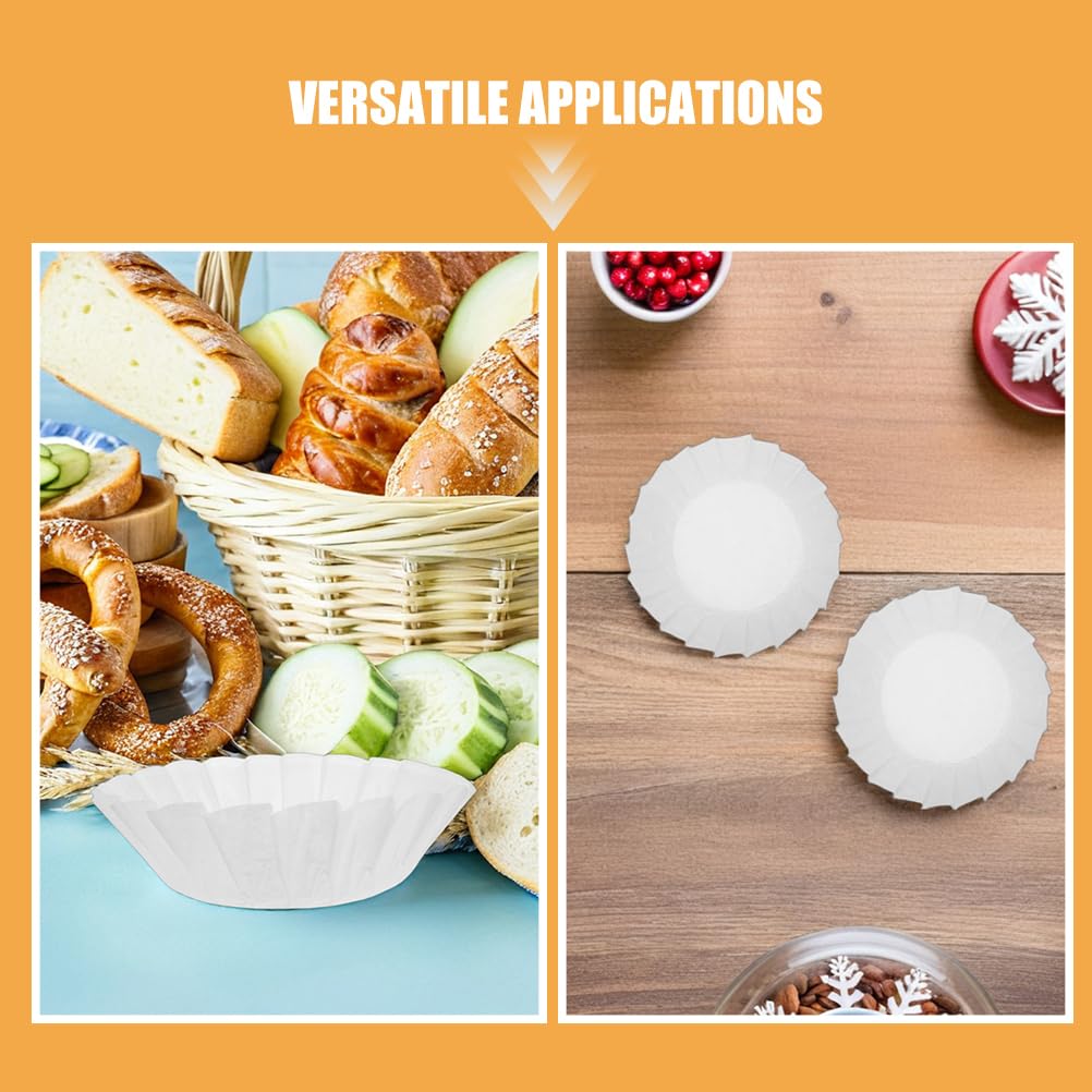Ciieeo 100 piezas de papel de pergamino para pasteles : papel de pergamino redondo para hornear, moldes para envoltorios de aceite, tartas de queso y muffins para freidora de aire.