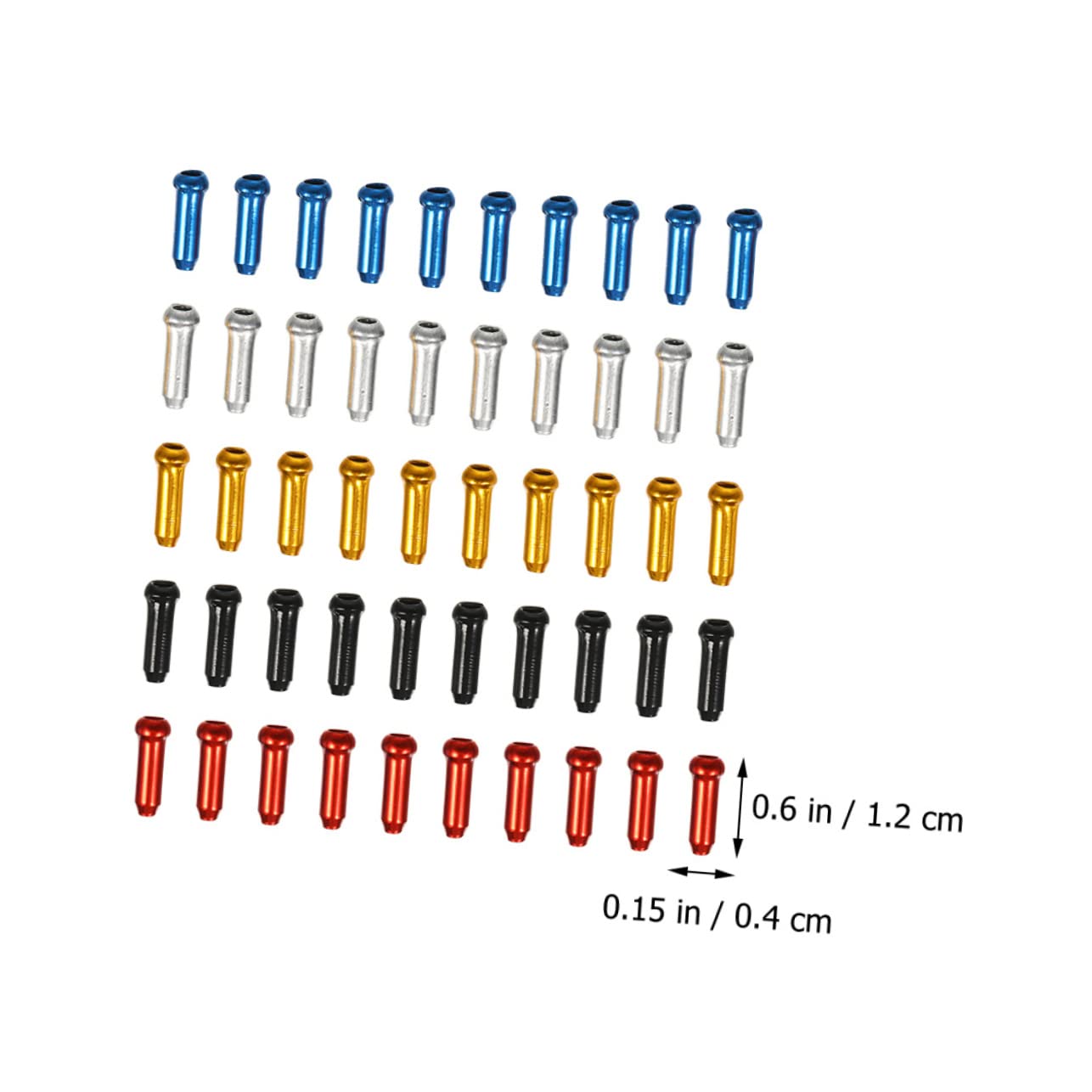 Abaodam 100Pcs Bike Brake Cable End Caps Durable Bicycle Wire Accessories for Efficient Protection and Cable Splitting Prevention Fit for Road and Mountain