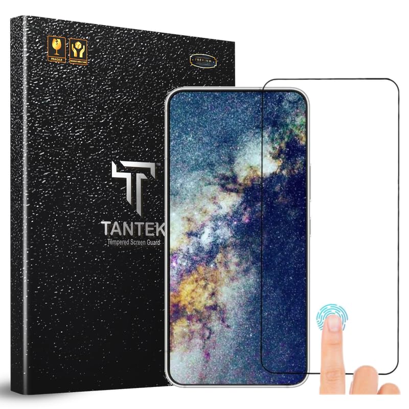 Image of TANTEK TitanGuard Tempered Glass Screen Protector Guard Film for Samsung Galaxy S21 5G - 9H Hardness, Military Grade, Anti-Static, Easy Installation Kit - 1 PACK