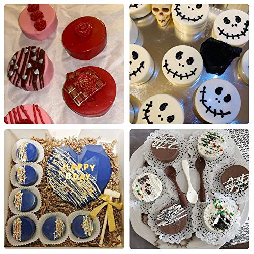 Silicone Cookie Molds Round Cylinder Chocolate Cover Mold (3, Multi) #TOP4