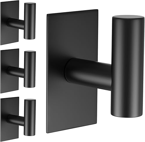 WUIVIUT Ganchos adhesivos montados en la pared, soporte para toallas en el baño o la cocina para abrigos, batas y bolsas