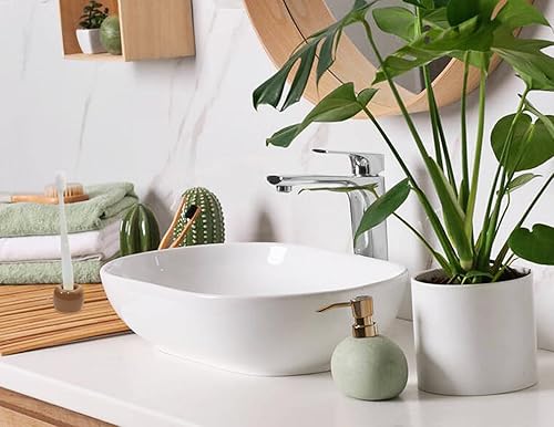 Miniatura 7 de ONLYKXY 1 mini soporte de cerámica para cepillos de dientes, soporte único para bolígrafo, para encimeras de tocador de baño, organizador de