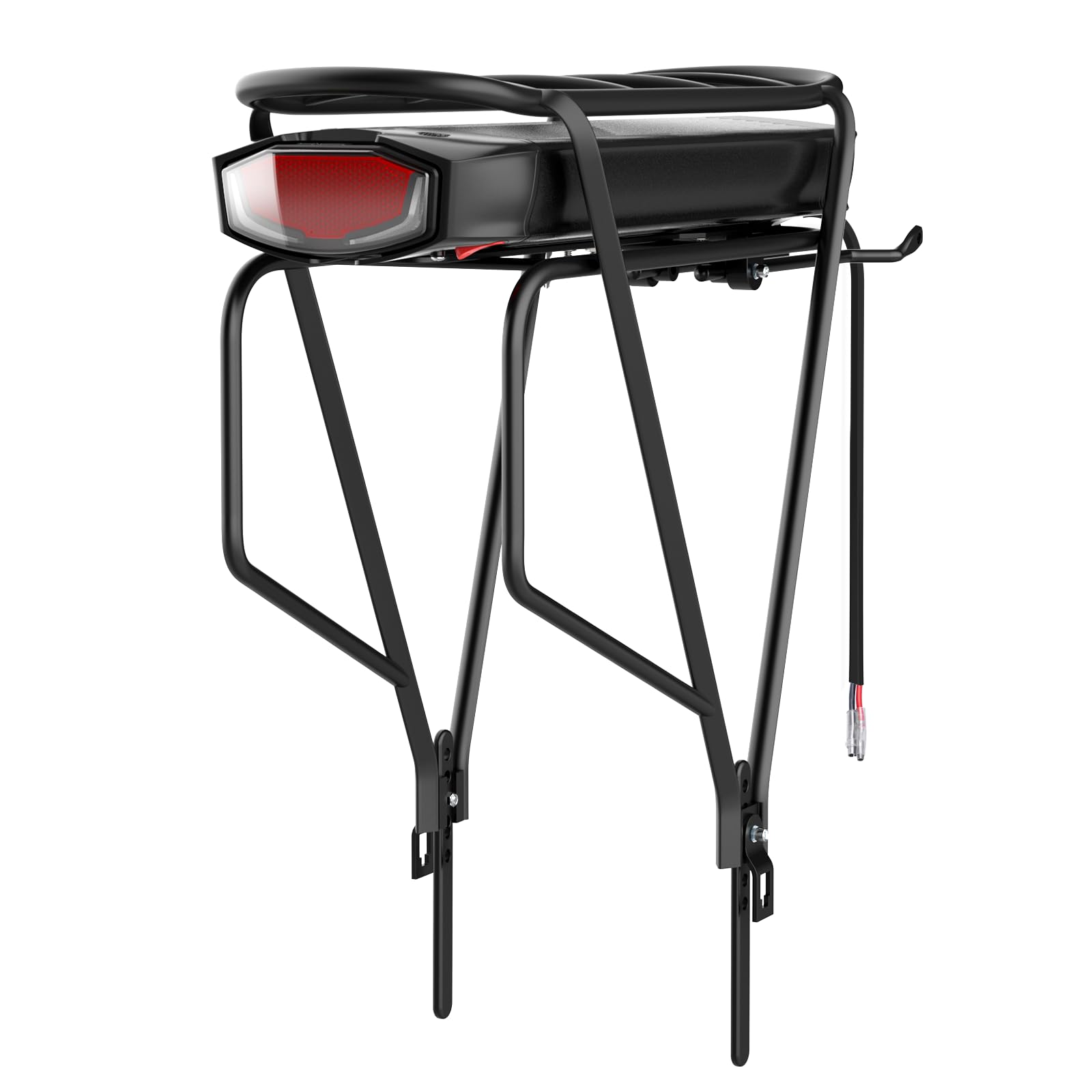 Batteria per bici elettrica con fanale posteriore - Batteria per bici elettrica con portapacchi pper motori elettrici da 250 W, 500 W, 750 W e 1000 W
