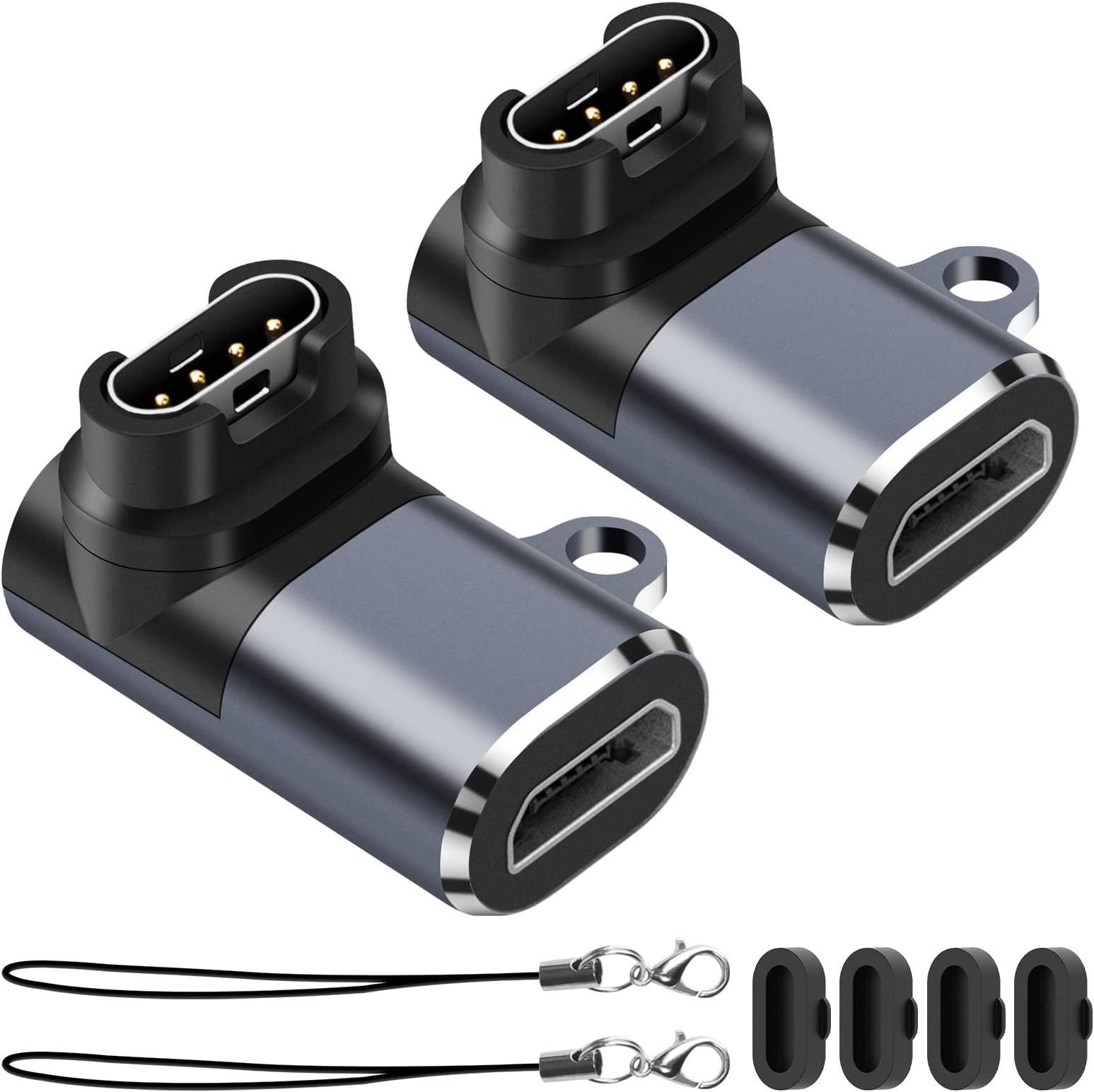 4x USB-C Zu Garmin Adapter - Ladeadapter Für Fenix, Venu, Forerunner Uhren