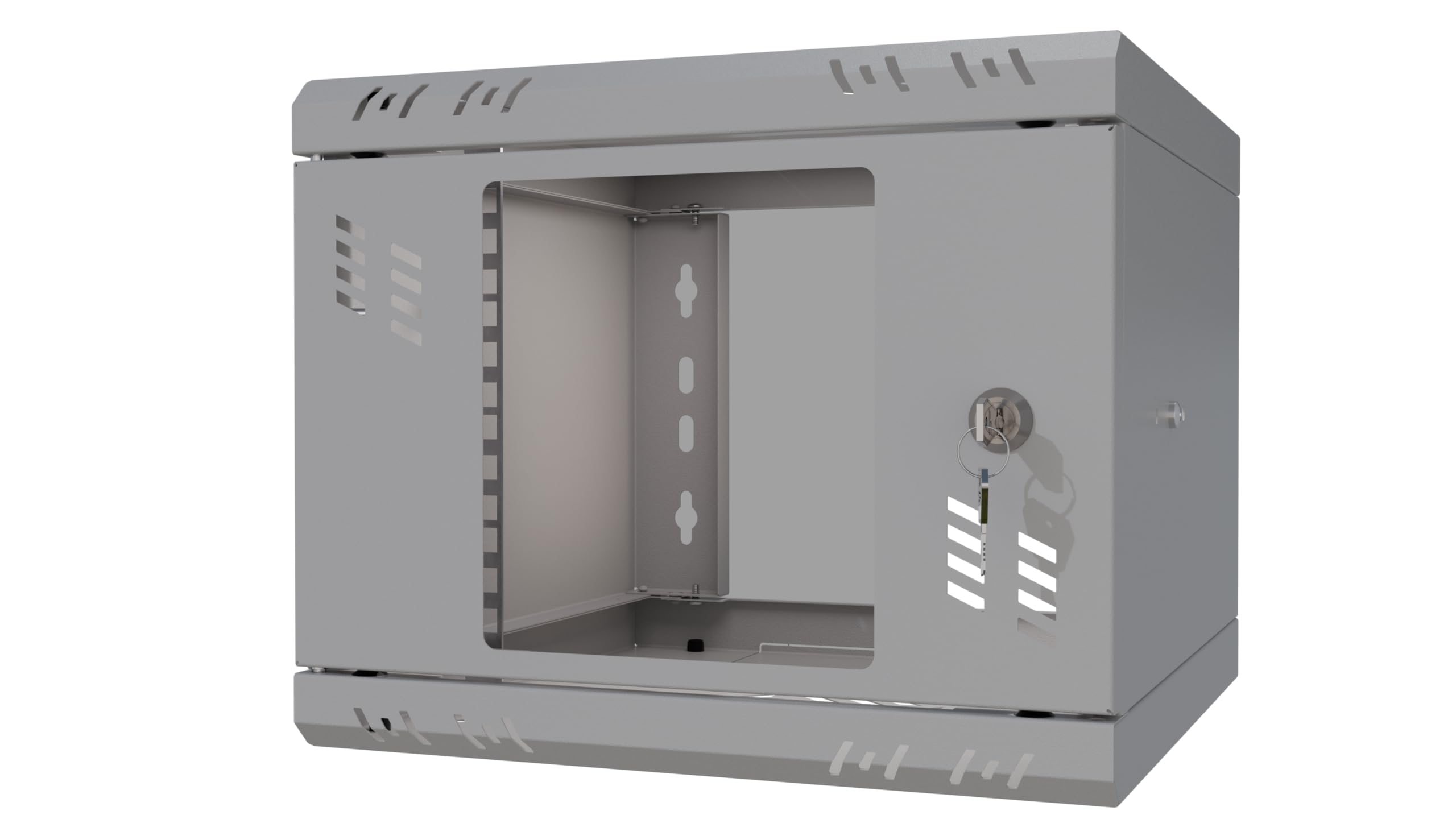 Armadio di Rete 10 Pollici - Armadio Rack 4U - Server Rack per Montaggio a Parete - Capacità di Carico 15 kg - Rack 10 Pollici Verso la sala Server, l'ufficio - Grigio