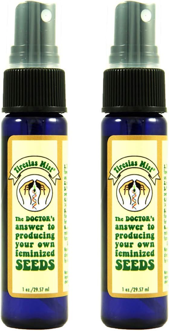 Tiresias Mist Feminized Seed Spray | 1 Ounce 2Pack Bottle for Growing All Female Pollen and Seeds Safe, Non-Toxic Plant Flower Formula for Growers - Effective and Reliable Solution