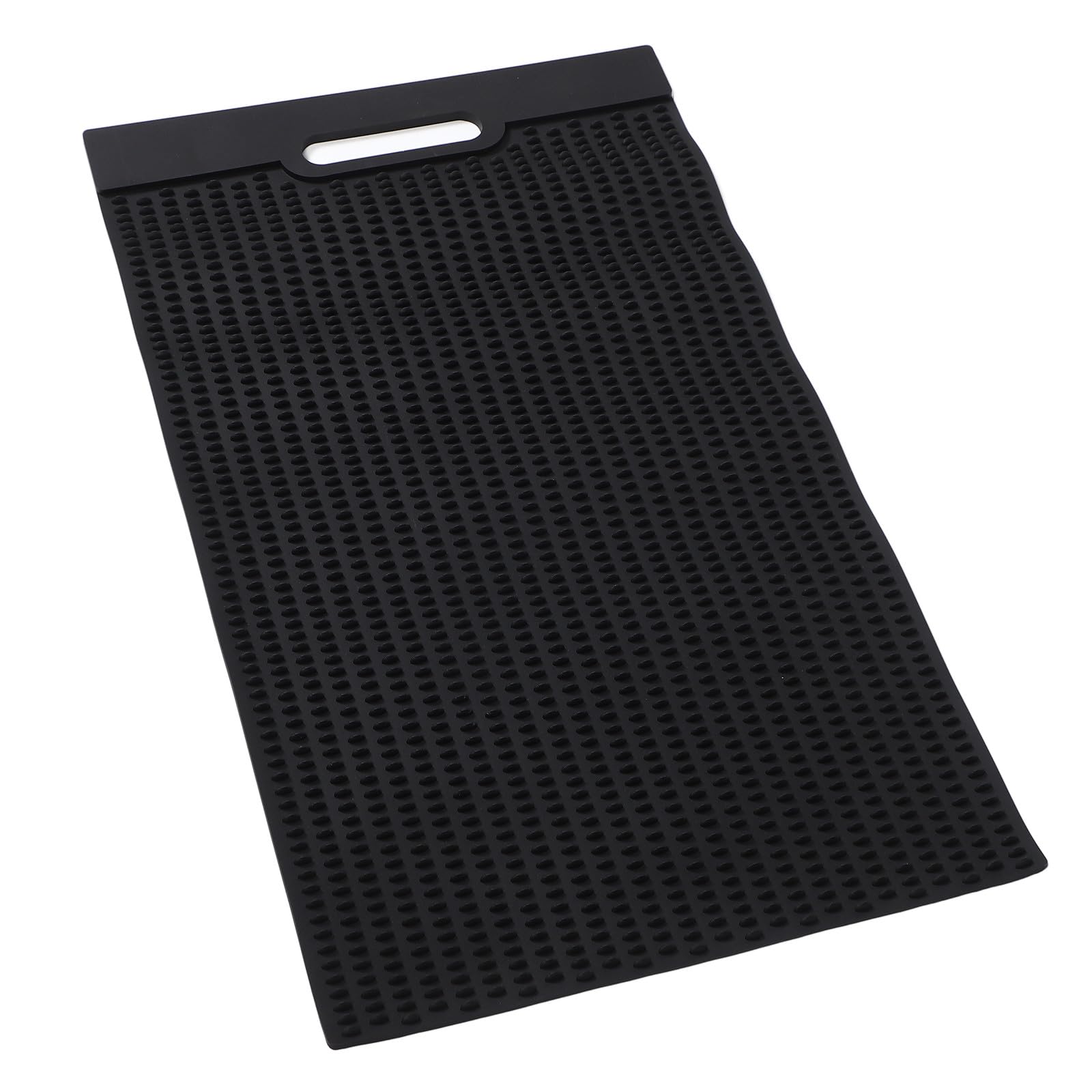 Rutschfeste Pvc Fischmatte in Schwarz Einfache Reinigung Kompakte Größe für Küche und Boot Praktisches Fischschneidebrett mit Antirutsch Design