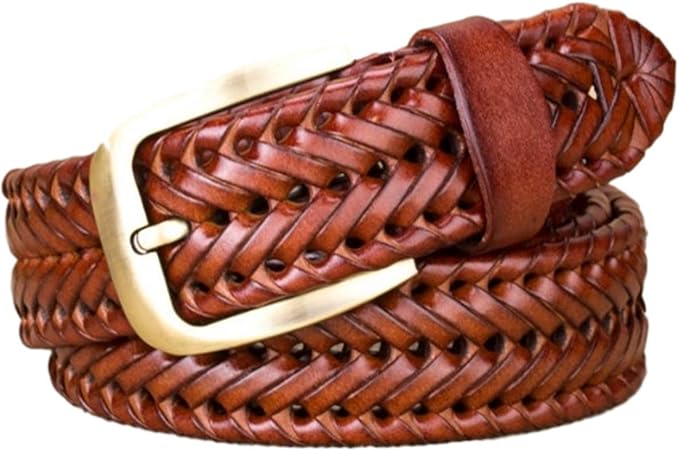 Amazon | [crbelte] イタリアン レザー メッシュ ベルト メンズ