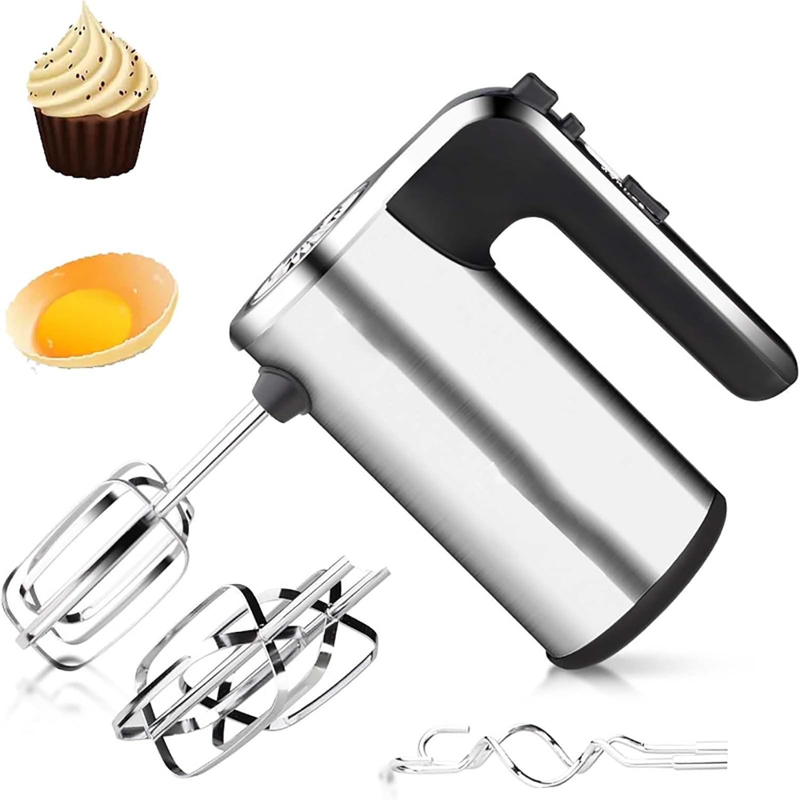 COYEUX Frullatore Elettrico da 500 W, Frullino Manuale a 5 velocità con Frusta, per Preparare Torte, Biscotti E Montare La Panna, Parti Smontabili Facili da Pulire