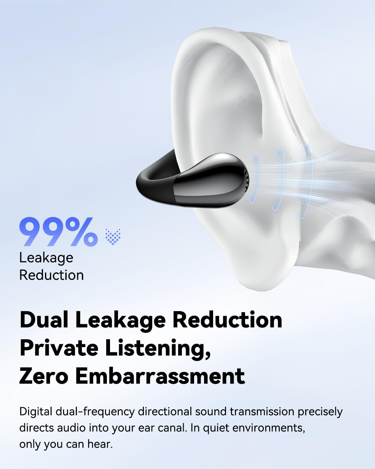 SoundPEATS PearlClip Pro Open Ear Clip-on Earbuds, Comfortable Secure Fit for Sports, Workouts | LDAC & Hi-Res Audio with Spatial Sound, 12mm Drivers, 24H Play, Fast Charge, IPX5, Bluetooth 6.0 - Image 6