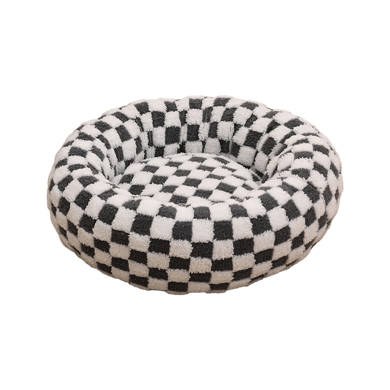 matumou Round Donut Cat -slip Pet Cozy Bed Plush Soft Cat Cushion Bed Calming Pet Warm for Small Dogs Cats