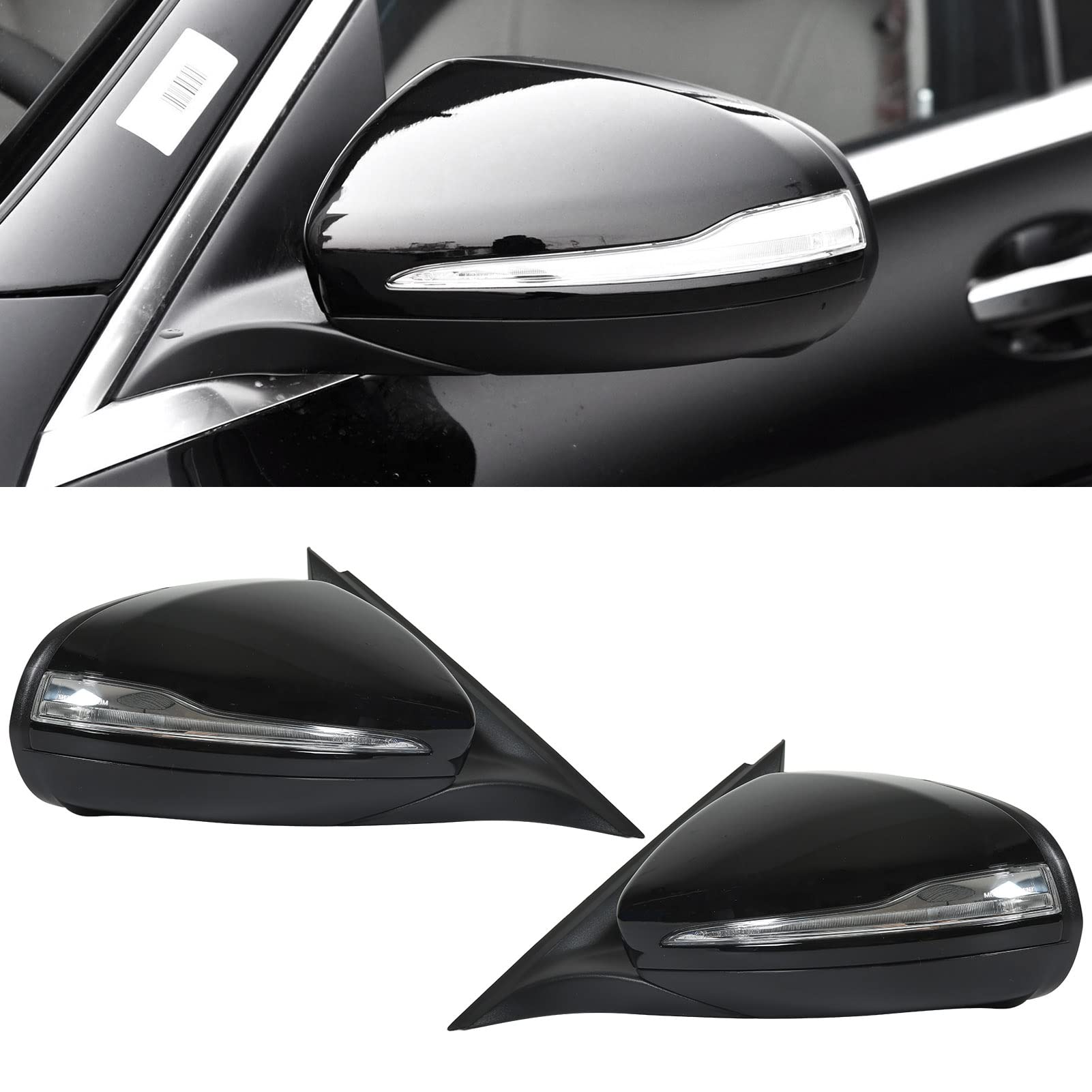 Pour Rétroviseur De Classe C W205, Rétroviseur Extérieur De Voiture Avec Chauffage électrique Pliable 2058109701 Accessoires De Mise à Niveau De Remplacement Pour Classe C W205 2014-2022