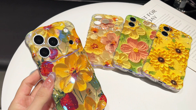 XIZYO Case for iPhone 17 Oil Painting Flower-Double Sunflower/Yellow