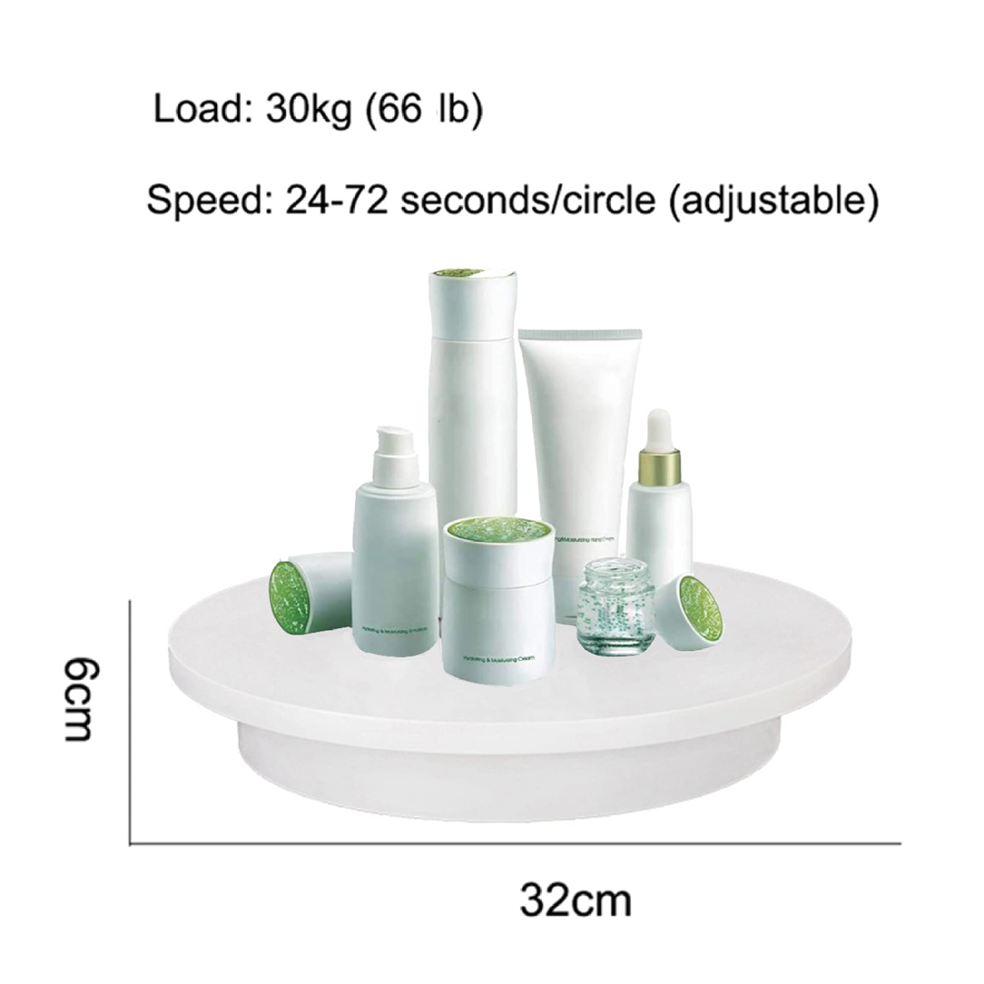 Base Girevole Elettrica per L'esposizione del Prodotto, Piattaforma Girevole Piattaforma per Immagini a 360 Gradi/Load 30kg / 32cm