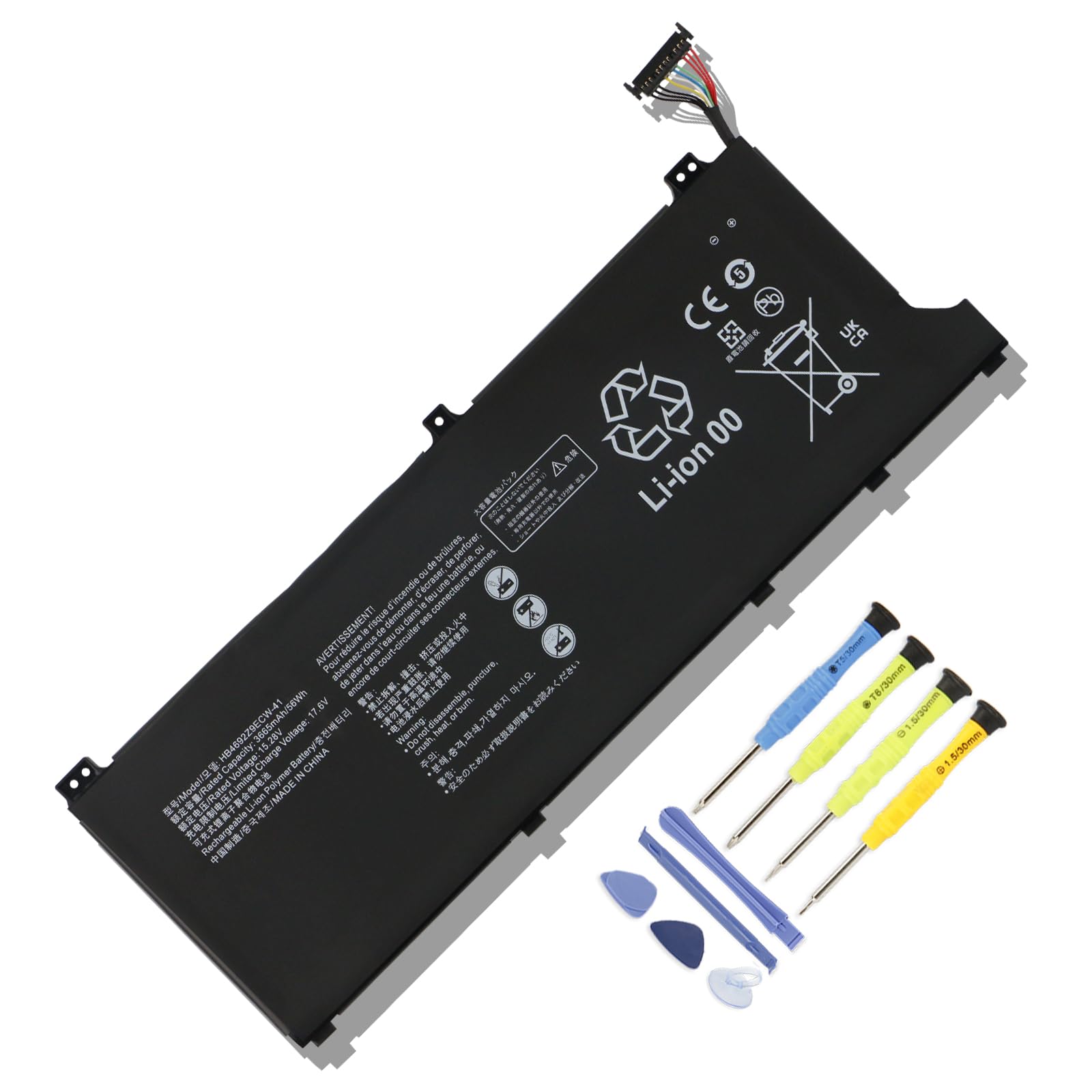 BLESYS HB4692Z9ECW-41 accu voor Huawei MateBook D 14 (2020) 53011WDU NBL-WAP9R NBL-WAP9H NBLK-WAX9X; MagicBooK 14 (2019) 15,28 V 3665 mAh/56 Wh BLESYS HB4692Z9ECW-41 accu voor Huawei MateBook D 14 (2020) 53011WDU NBL-WAP9R NBL-WAP9H NBLK-WAX9X; MagicBooK 14 (2019) 15,28 V 3665 mAh/56 Wh