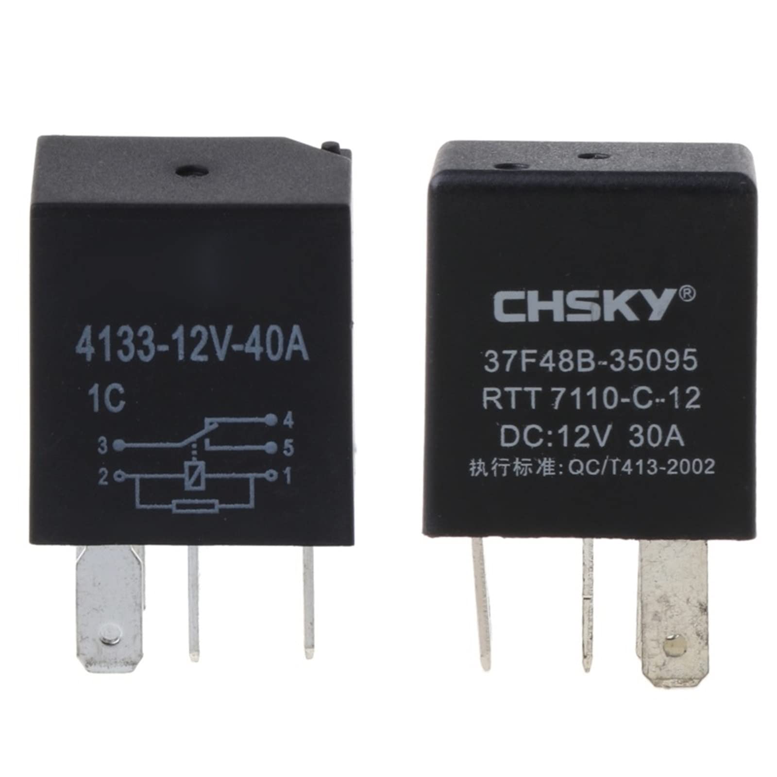 Parti di ricambio Automotive 12V 40A o 30A Relè a 5 pin Relè a lunga durata Relè automobilistici for auto 0604