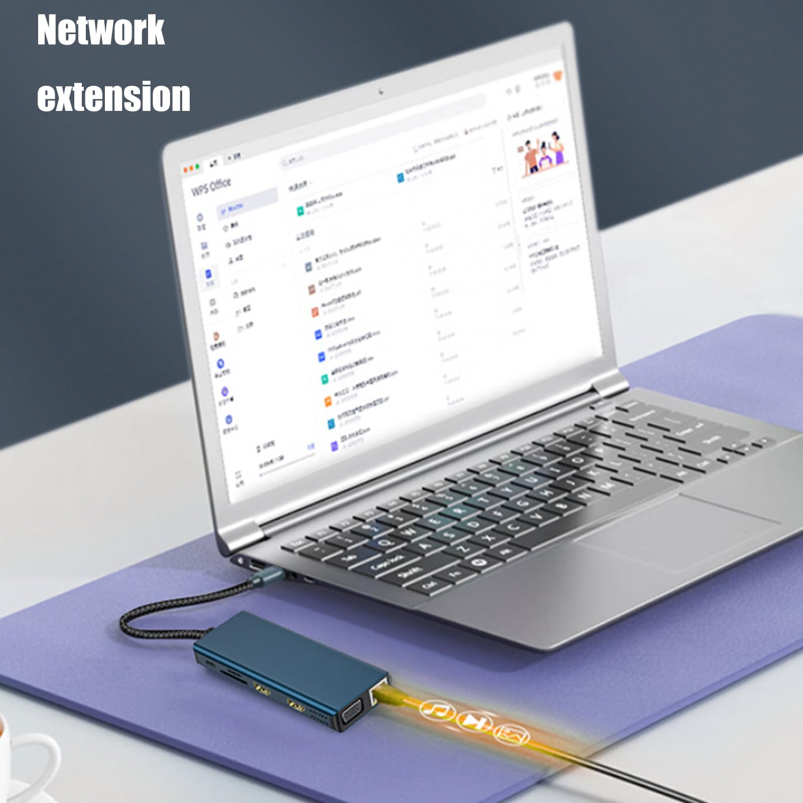 Docking Station Adattatore per Doppio Monitor Adattatore USB C 12 in 1 con VGA Gigabit Ethernet 4 Porte USB 3.0 Lettore schede Docking Station Multifunzione