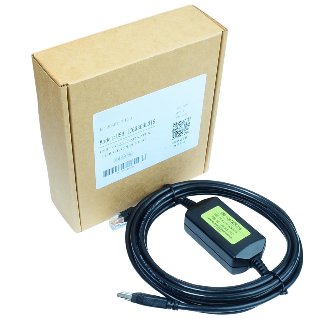 IC693CBL316 USB Programming Cable for GE PLC IC695CPE305 IC693CPU35X Series, for IC693CBL316 Replacement, 10 FT