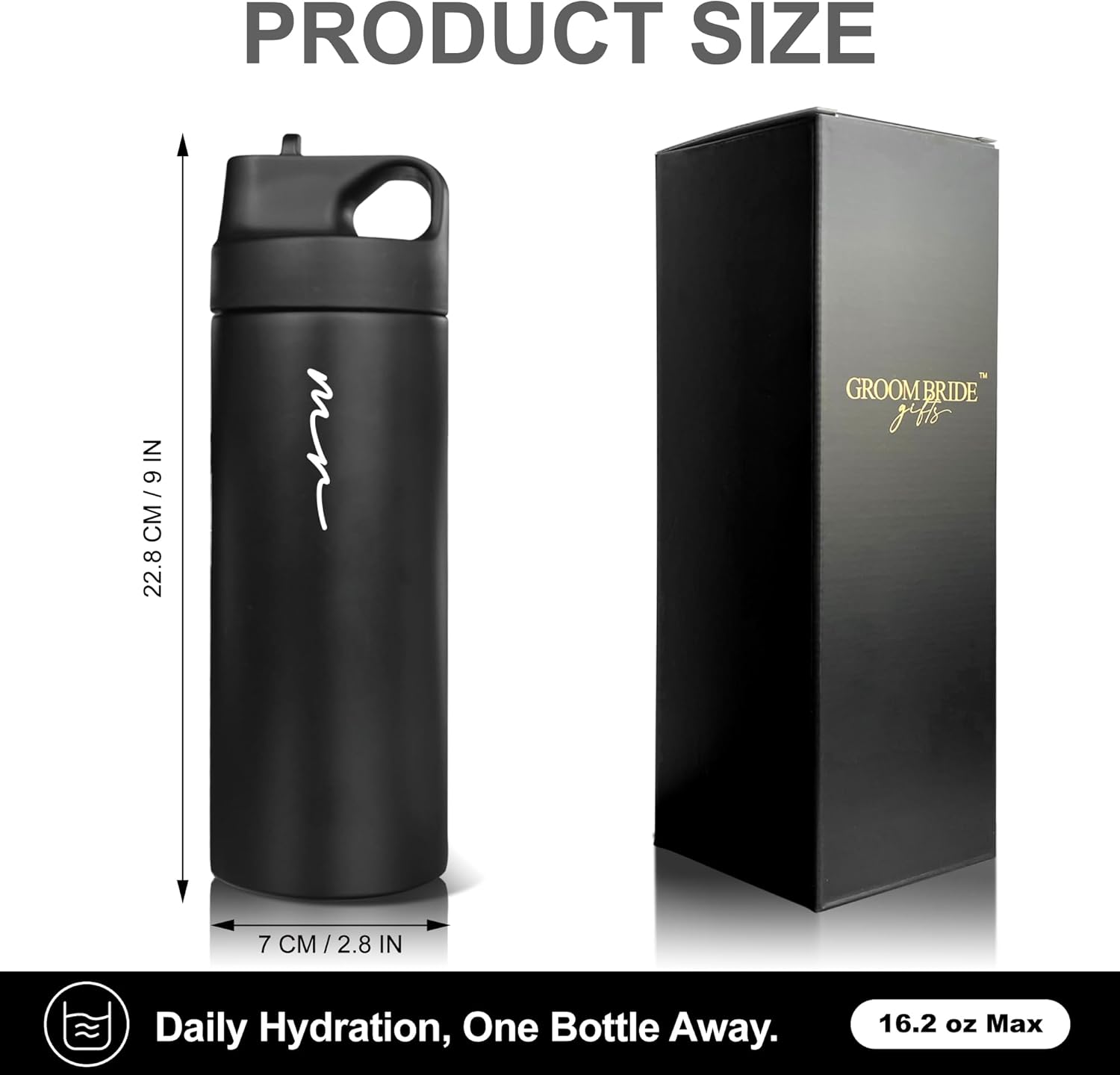 Mr and Mrs Cups, Wedding Gifts for Bride and Groom, His and Hers Engagement Present Husband and Wife, Honeymoon Travel Essentials for Couples - Image 2