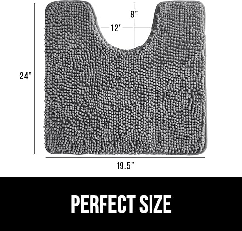 Vista 421 de Gorilla Grip - Tapete de baño de 30” x 20”, de felpilla gruesa, suave y absorbente, secado rápido, de microfibra, con reverso de caucho, para piso