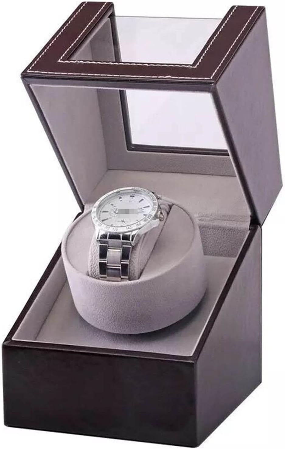 FENOKD Automatic Watch Winder Carbon Fiber Watch Shaker Mini Single Electric Watch Box Self Winding Watch Receiver Display Watch Winder Box
