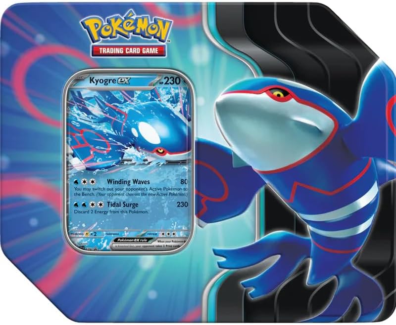 Pokemon TCG: Scarlet & Violet Azure Legends Tin - Kyogre ex (5 Packs)