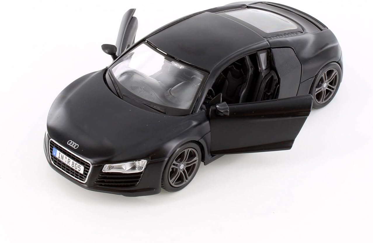 Audi R8 Hard Top, Matte Black - Showcasts 37281-1/24 Scale Diecast Model Car