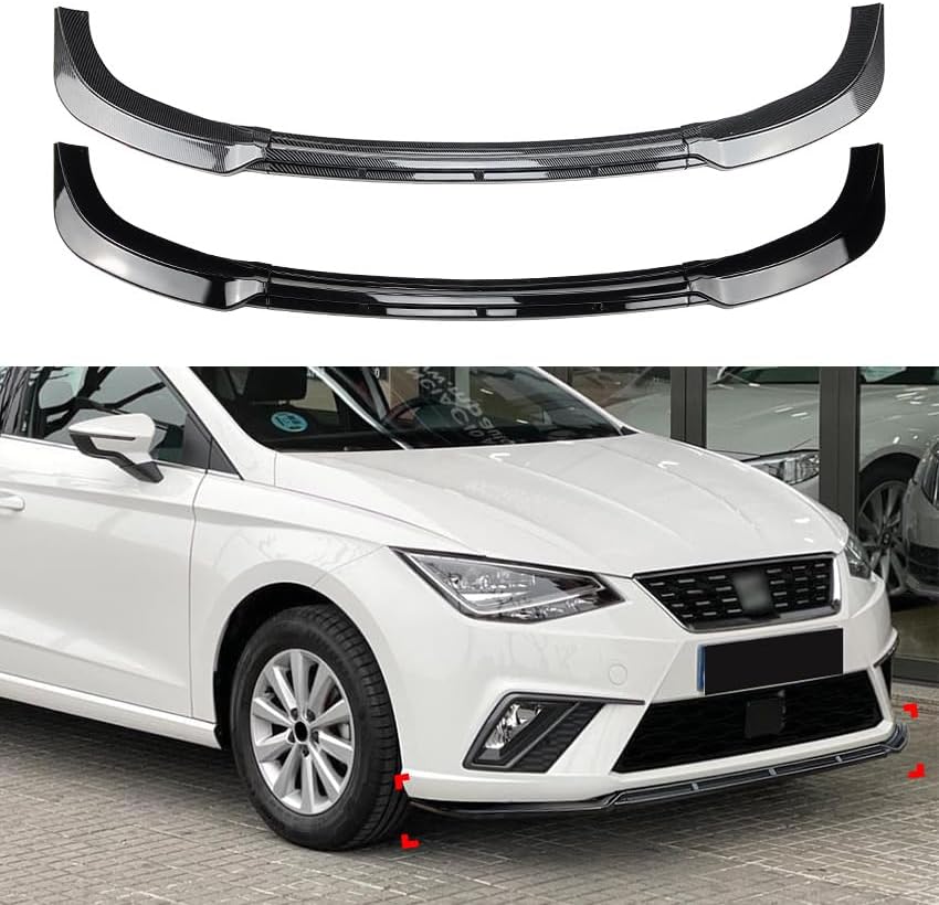 AUSMILA Frontspoiler Für Seat Ibiza MK5 2018-2023 - ABS Kunststoff Schwarz