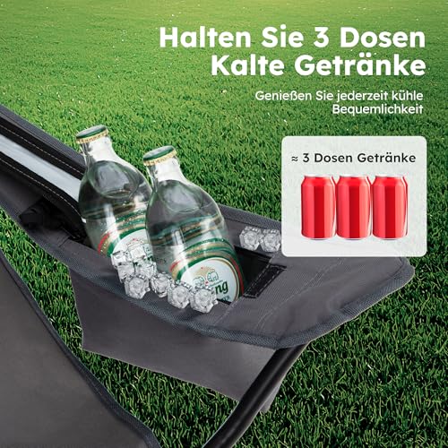 HIGH POINT SPORTS 2er Set Klappstuhl Campingstuhl Faltstuhl Komfortable – Ansicht 6