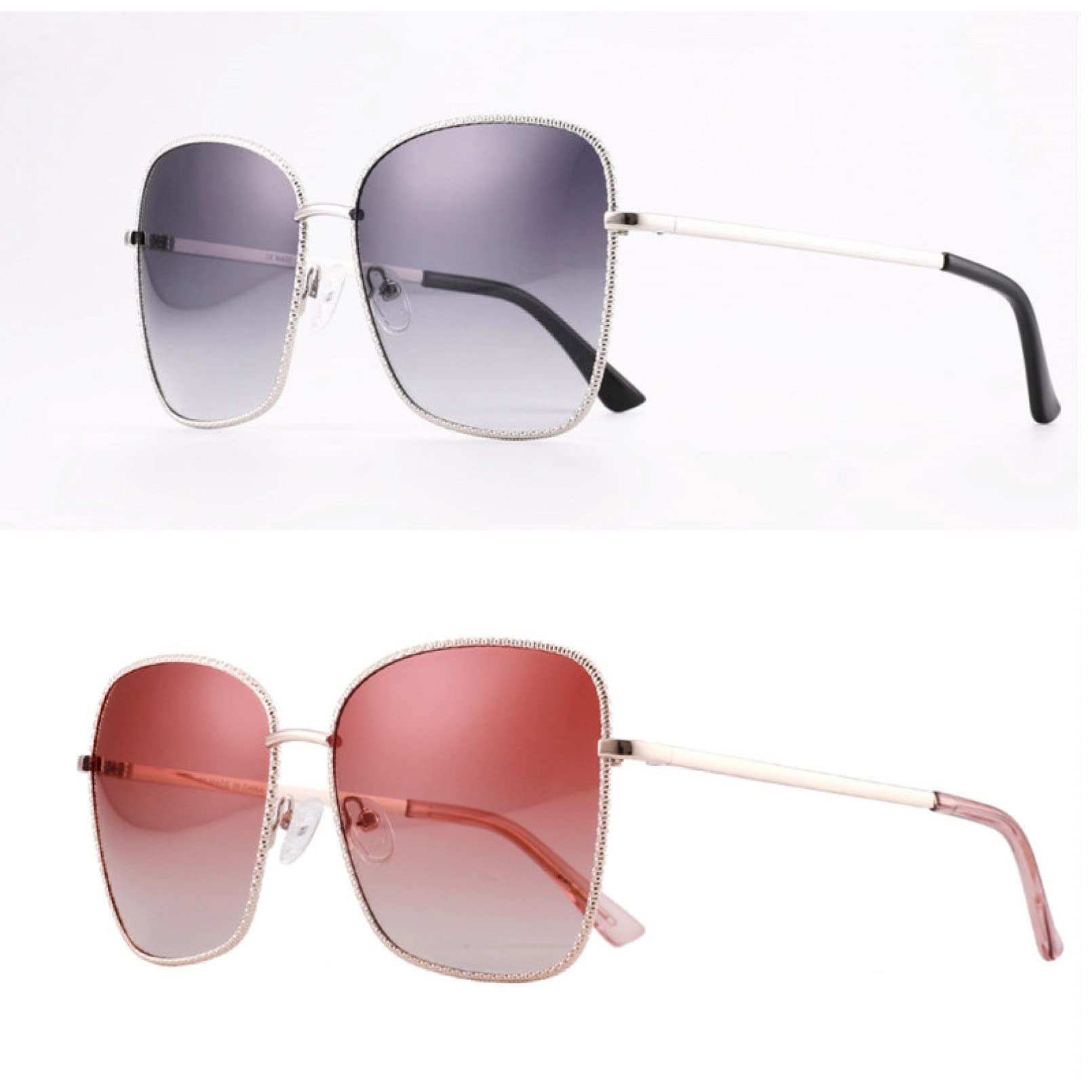 BAJIE Occhiali da Sole Occhiali da Sole polarizzati Occhiali Quadrati da Donna Occhiali da Sole Rosa da Guida Uomini e Donne Oculos De sol Feminino